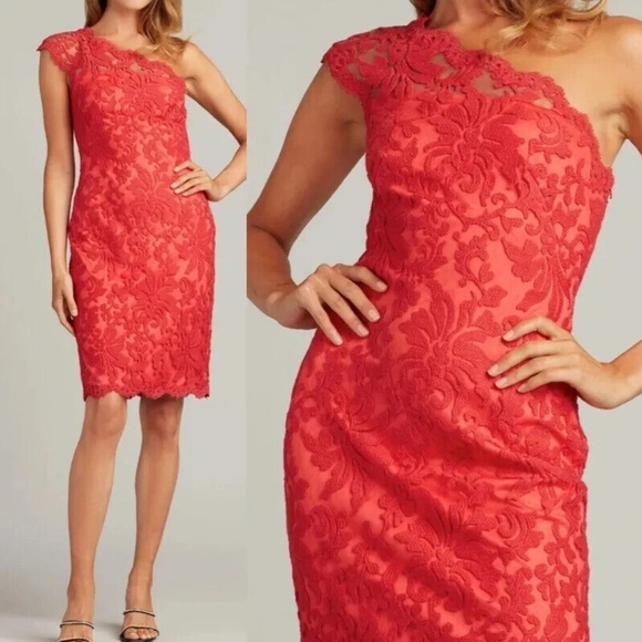 Tadashi Shoji Dresses & Skirts - NWT Tadashi Shoji one shoulder lace cocktail wedding guest bodycon wiggle dress